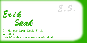 erik spak business card